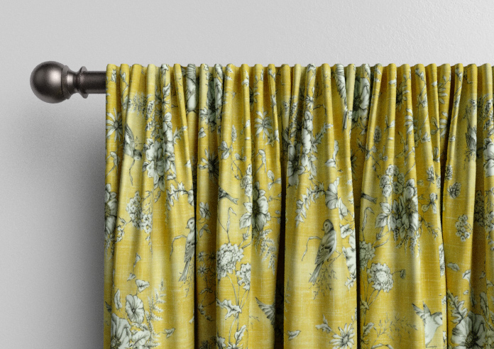 Finch Toile, Buttercup - Made to Measure Curtains - Image 9